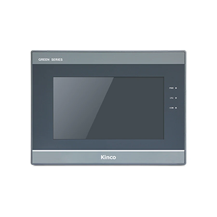 Kinco G100 10.1-inch HMI panel, representative front appearance, dark bezel, silver trim and right-side indicator lights