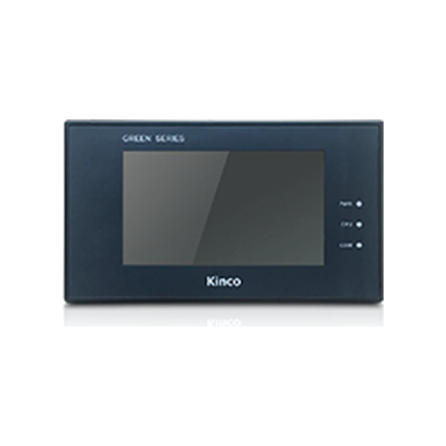 Kinco GH043 4.3-inch HMI panel, representative front appearance, dark bezel and right-side indicator lights