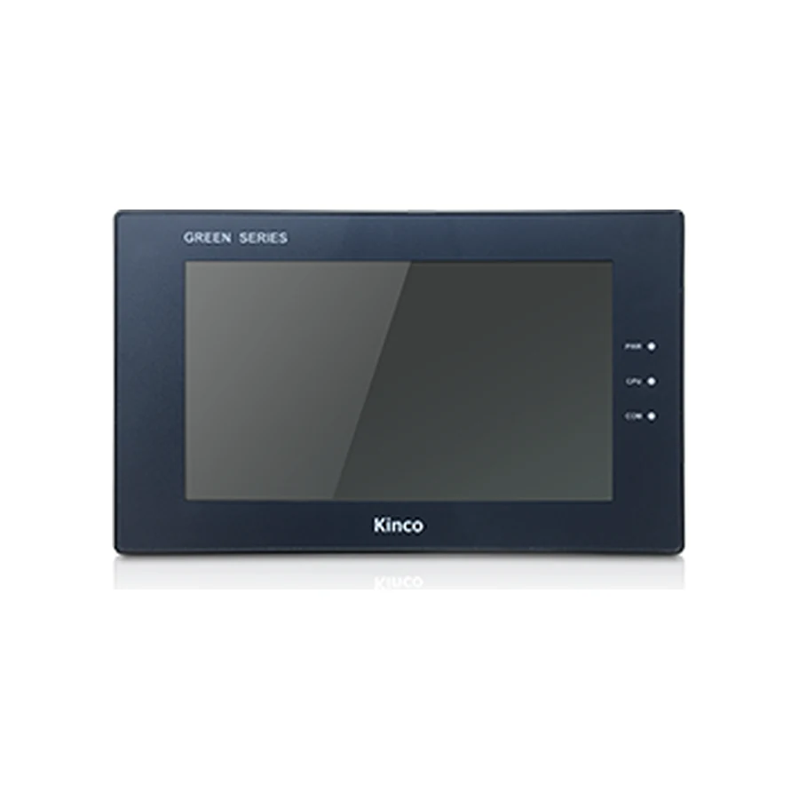 Kinco GH070 7-inch HMI panel, representative front appearance, dark bezel and right-side indicator lights