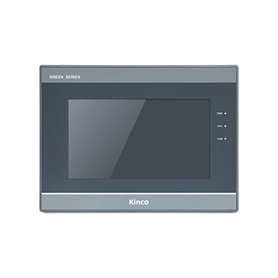 Kinco GL100 10.1-inch HMI panel, representative front appearance, dark bezel, silver trim and right-side indicator lights