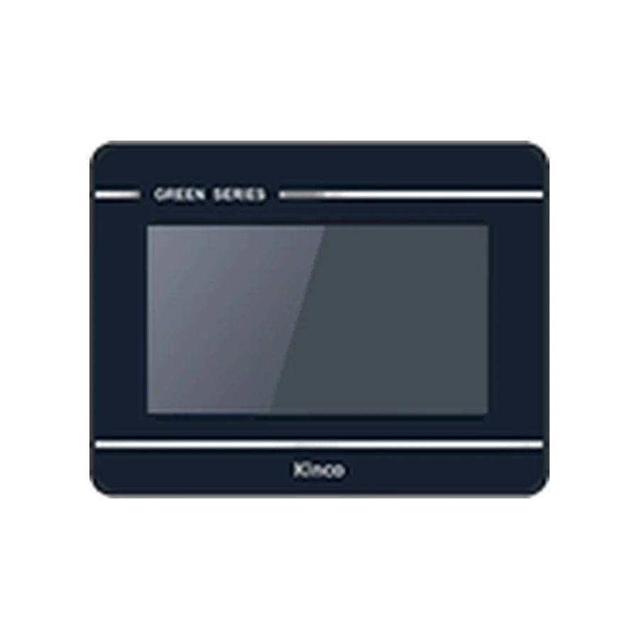 Kinco GL2043HE 4.3-inch HMI panel, front view, dark rounded bezel with silver trim