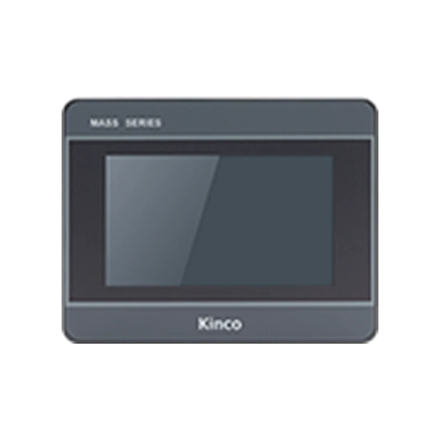 Kinco M2043H 4.3-inch HMI panel, representative front appearance, dark rounded bezel around a dark display