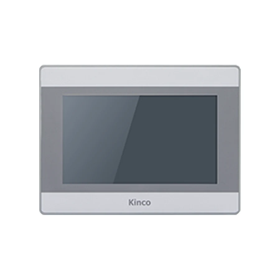 Kinco MT070 7-inch HMI panel, representative front appearance, silver and gray bezel around a dark display